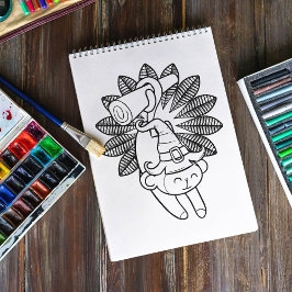 Grappige Halloween Aap Kleurplaat Poster