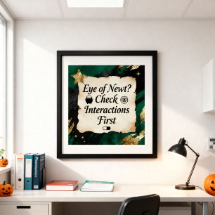Grappige Halloween-apotheek Hekserige Apotheker Go Perfect Poster