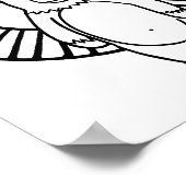 Grappige Halloween Beer kleurplaat Poster (Hoek)