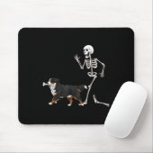 Grappige Halloween Berner Sennenhond en skelet Muismat (Met muis)