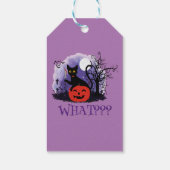 Grappige Halloween Bewitched Black Cat Wat? Cadeaulabel (Achterkant)