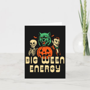 Grappige Halloween Big Ween Energy Unit voor manne Kaart