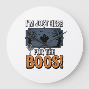 Grappige Halloween Boos Vintage Geest Shirt Ontwer Grote Klok