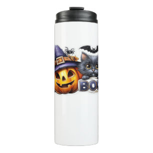 Grappige Halloween Cat Sticker - Heksenjacht Pet,  Thermosbeker