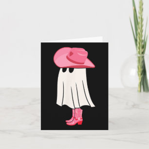 Grappige Halloween Cowgirl Boo Ghost Schattige Spo Kaart