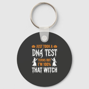Grappige Halloween DNA-test Heks Grafisch Sleutelhanger