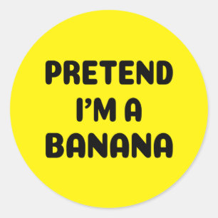 Grappige Halloween - Doe alsof ik een banaan ben Ronde Sticker