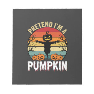 Grappige Halloween Doe alsof ik een pompoen ben Re Notitieblok