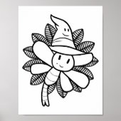 Grappige Halloween Dragonfly Kleurplaat Poster (Voorkant)