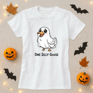 Grappige Halloween Een Gekke Gans Schattige Ghost T-shirt