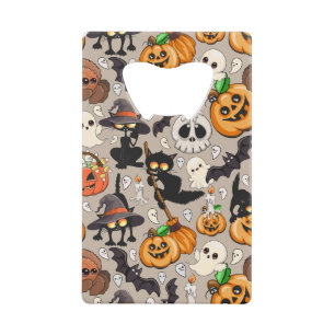 Grappige Halloween Feest voor Katten Kredietkaart Flessenopener