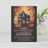 Grappige Halloween-feestuitnodiging Kaart (Staand voorkant)