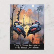 Grappige Halloween flamingo's dragen gier kostuums
