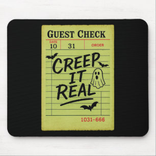 Grappige Halloween Gast Check Creep It Real Restua Muismat