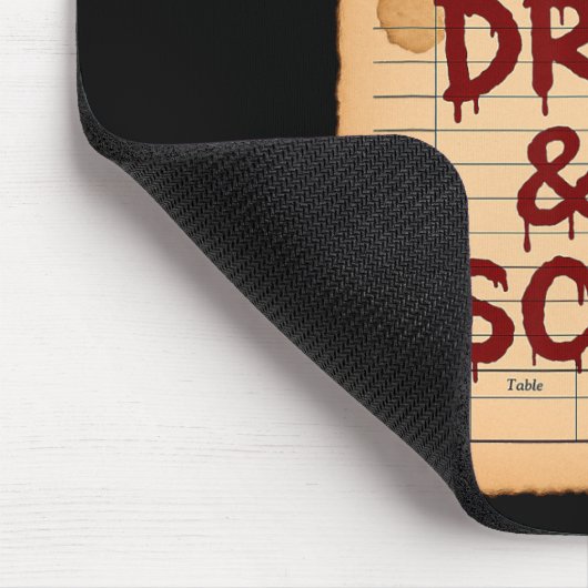 Grappige Halloween Gast Check Eet Drink en wees en Muismat (Hoek)