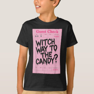 Grappige Halloween gast check heks weg naar het Sn T-shirt