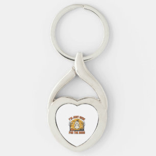 Grappige Halloween Geest Hier voor de Boos Vintage Sleutelhanger