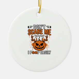 Grappige Halloween Geest Pompoen Citaat Vector Des Keramisch Ornament
