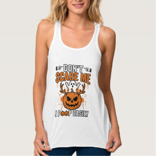 Grappige Halloween Geest Pompoen Citaat Vector Des Tanktop