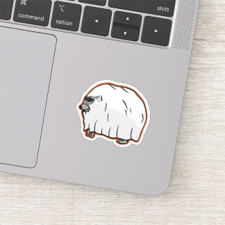 Grappige Halloween Geest Wasbeer Aangepaste Vinyl Sticker