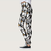 Grappige Halloween Geesten Zwart-wit Patterned Leggings (Links)