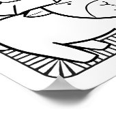 Grappige Halloween geit kleurplaat Poster (Hoek)