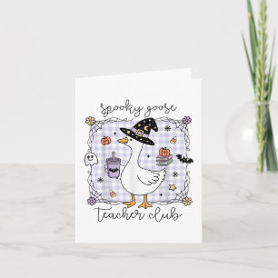 Grappige Halloween Gekke Goose Witch Spooky Goose Kaart