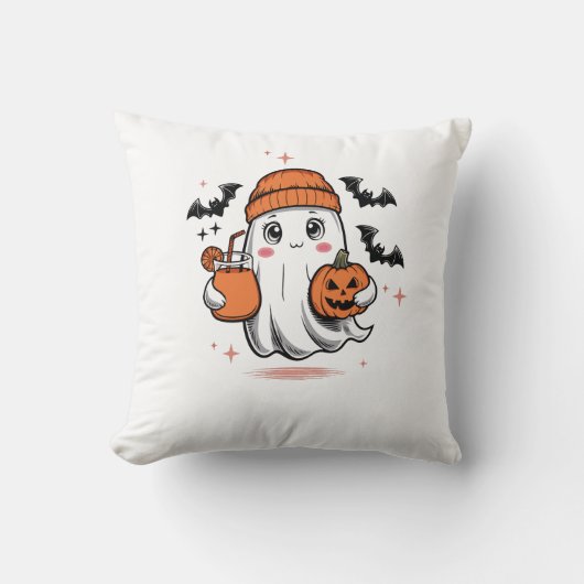 Grappige Halloween Ghost Boo Jee geest voor Hallow Kussen (Voorkant)