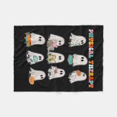 Grappige Halloween Ghost Fysiotherapie Pt Fysiek Fleece Deken (Voorkant (Horizontaal))