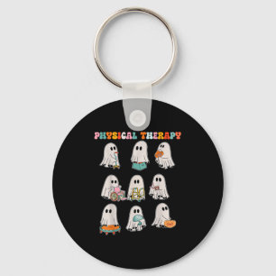 Grappige Halloween Ghost Fysiotherapie Pt Fysiek Sleutelhanger