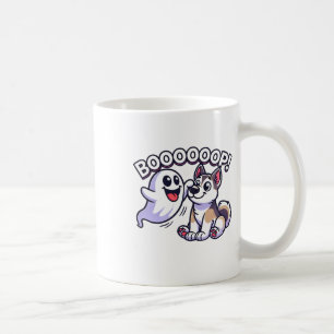 Grappige Halloween Ghost Husky Dog Boop Gekke Pupp Koffiemok