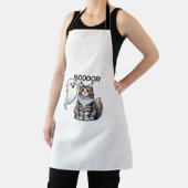 Grappige Halloween Ghost Maine Coon Cat Boop Easy Schort (Insitu)