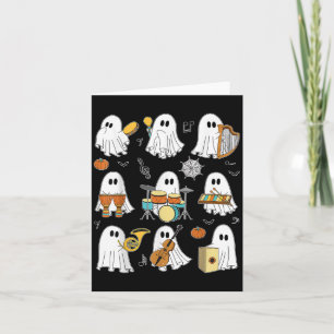 Grappige Halloween Ghost Music Teacher spelen Inst Kaart