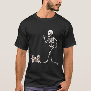 Grappige Halloween Havanezer en Skeleton T-shirt