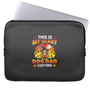 Grappige Halloween Hond Papa Kostuum Heks Beagle Laptop Sleeve