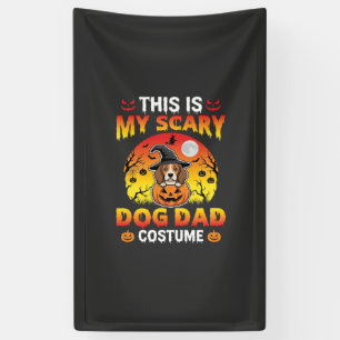 Grappige Halloween Hond Papa Kostuum Heks Beagle Spandoek