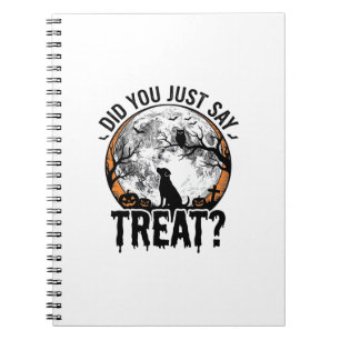 Grappige Halloween Hond Treat Vintage Vector Desig Notitieboek