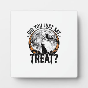 Grappige Halloween Hond Treat Vintage Vector Ontwe Fotoplaat