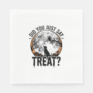 Grappige Halloween Hond Treat Vintage Vector Ontwe Servet