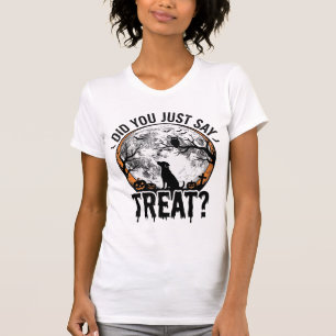 Grappige Halloween Hond Treat Vintage Vector Ontwe T-shirt