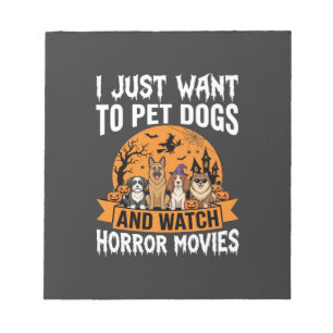 Grappige Halloween Honden Horror Films Vector Notitieblok