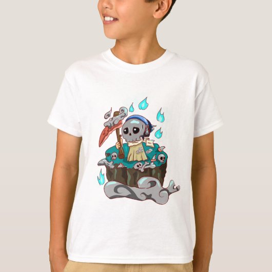 Grappige Halloween hoofdtelefoon T-shirt (Voorkant)