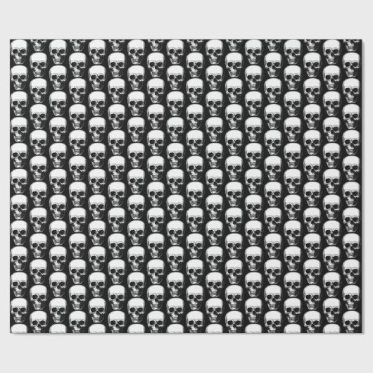 Grappige Halloween horror schedels feestelijk Cadeaupapier (Vlak)