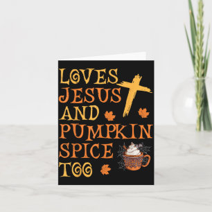 Grappige Halloween houdt van Jezus en Pumpkin Spic Kaart