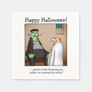 Grappige Halloween Humor Cocktail servetten