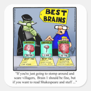 Grappige Halloween Humor Vierkante Stickers