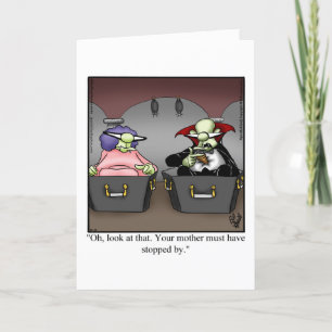 Grappige Halloween Humor Wenskaart Feestdagen Kaart