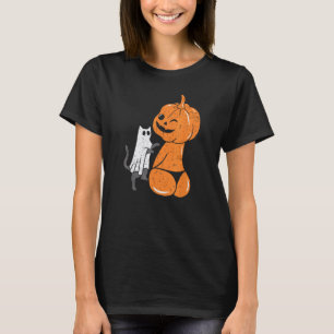 Grappige Halloween Jack-O-Lantern Pompoen in Bikin T-shirt