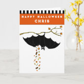 Grappige Halloween kaart (Gele Bloem)