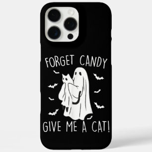 Grappige Halloween Kattengeest Vergeet Snoep Geef iPhone 16 Pro Max Hoesje